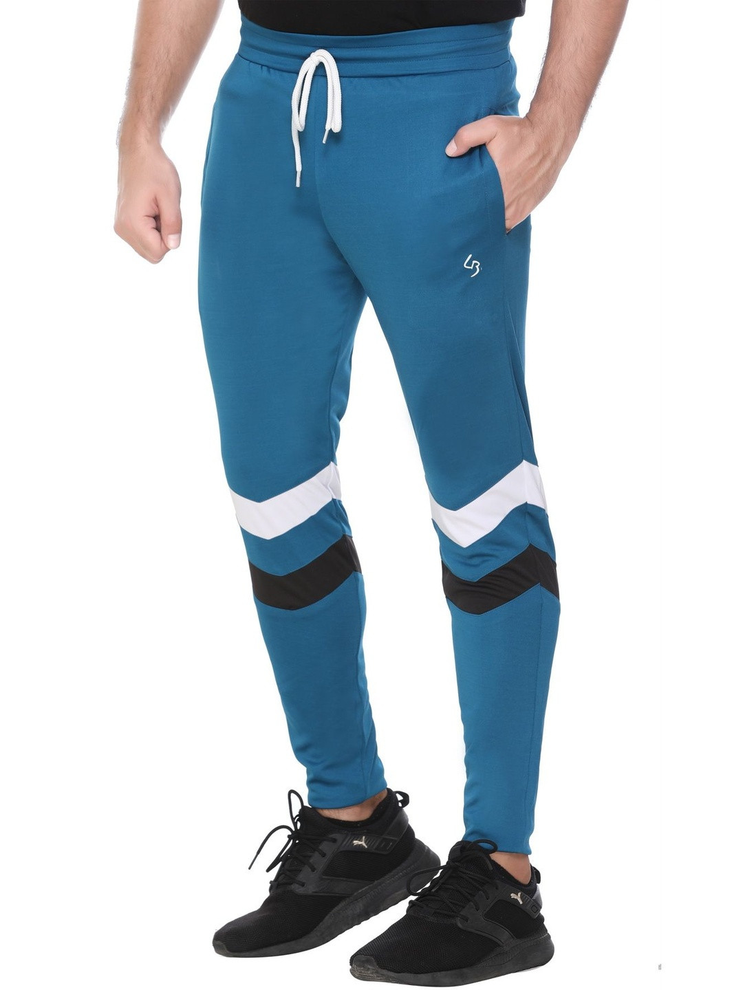 LEE BONEE Men Blue Polyester Training or Gym Track Pants