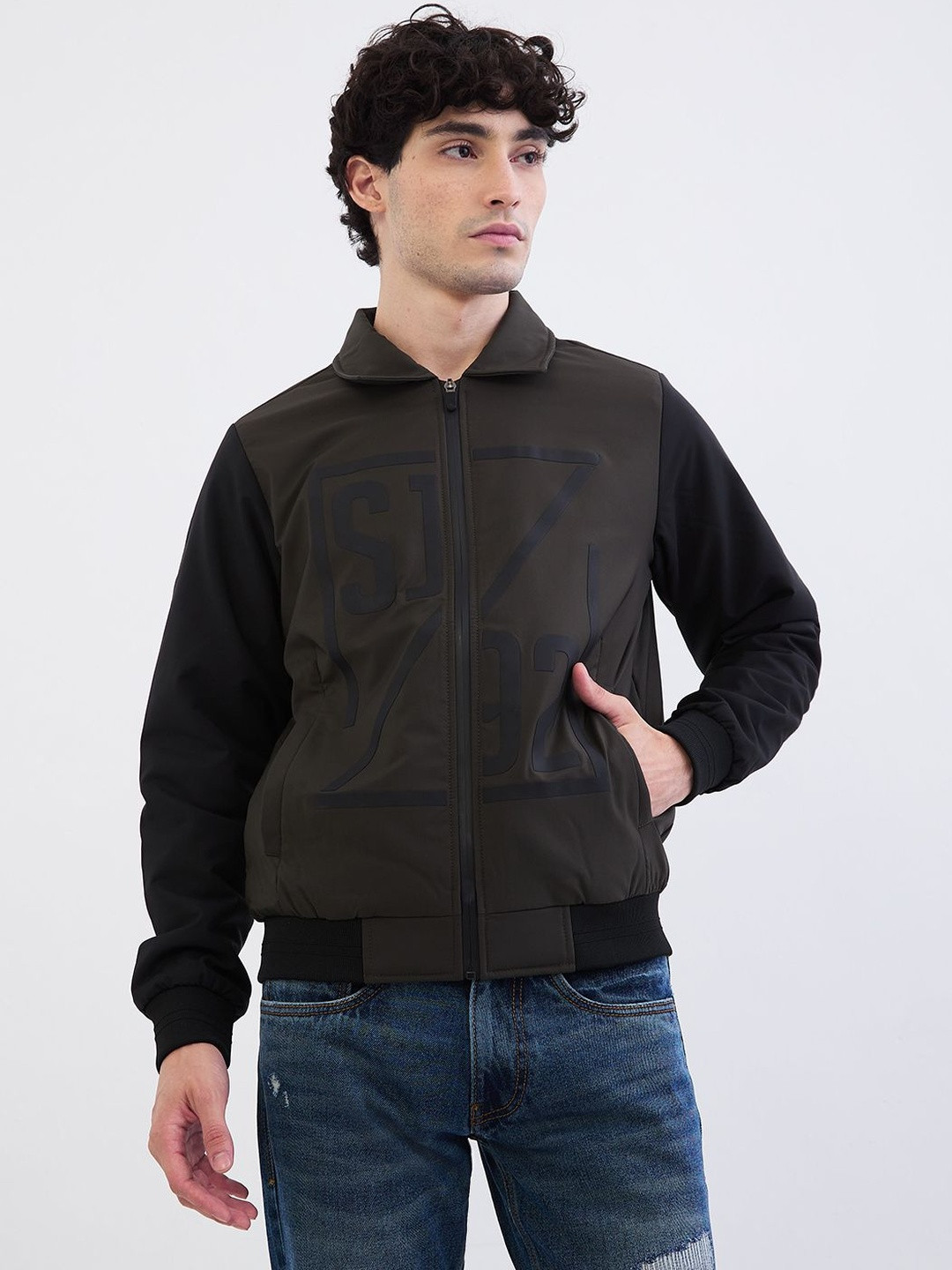 SPYKAR Men Green Polyester Jackets