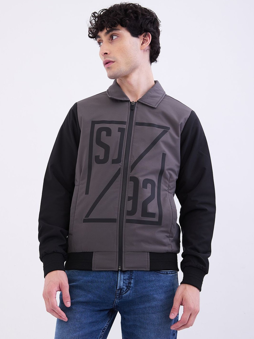 SPYKAR Men Grey Polyester Jackets