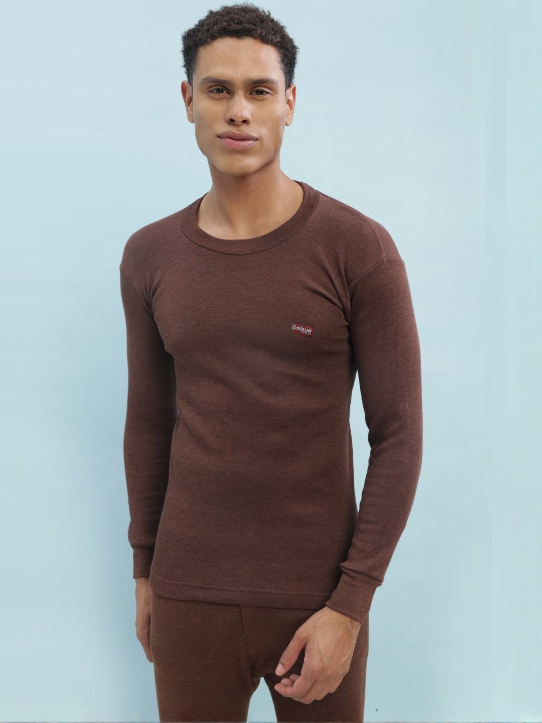 Dollar Men Brown Synthetic Wintercare Thermal RN Vest