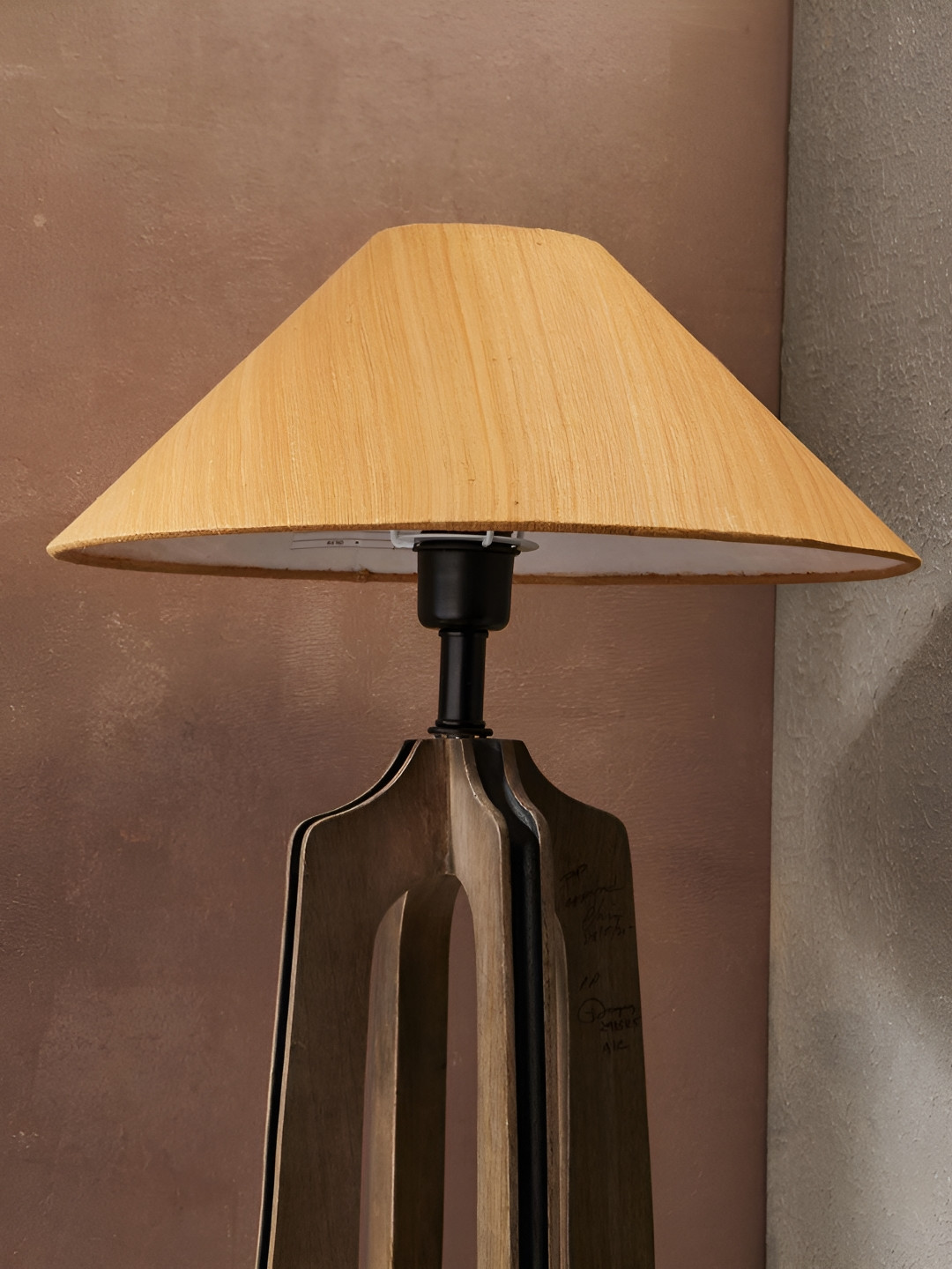 Fabindia Yellow Cotton Frustum Shaped Table Lampshade