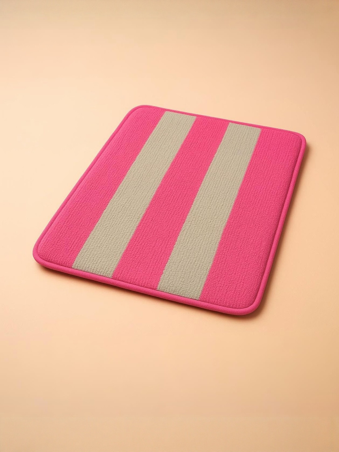 Adhigams Pink 1400 GSM Egyptian Anti-Slip Microfiber Doormat