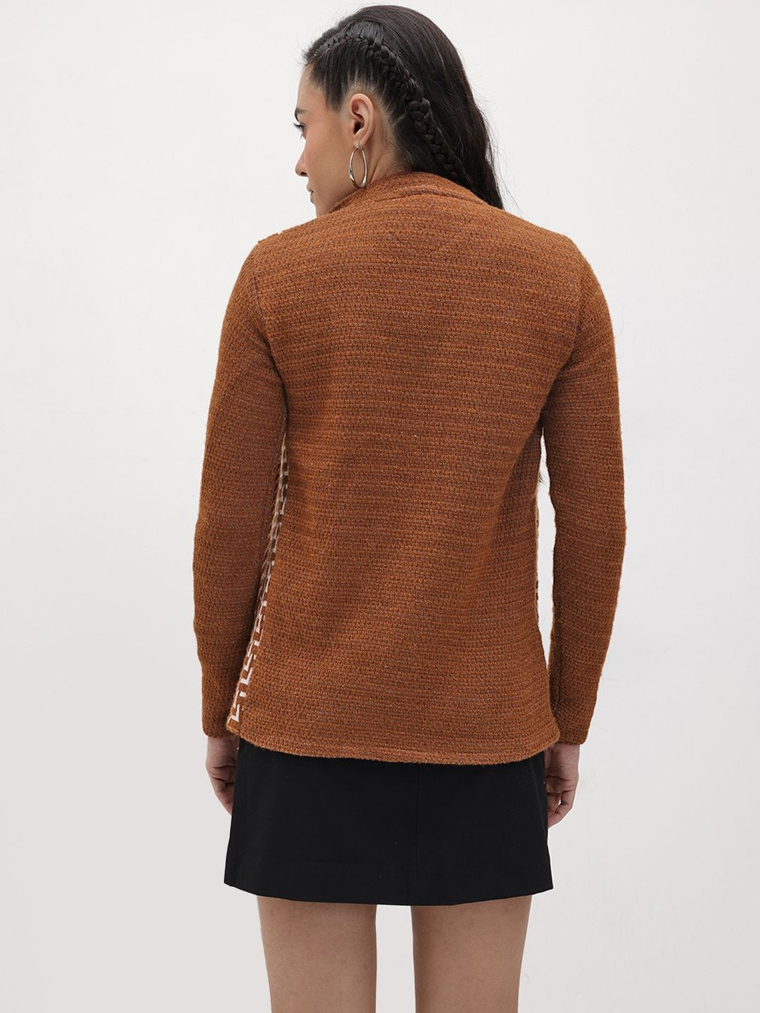 Roadster Women Brown Wool Cardigan Sweaters