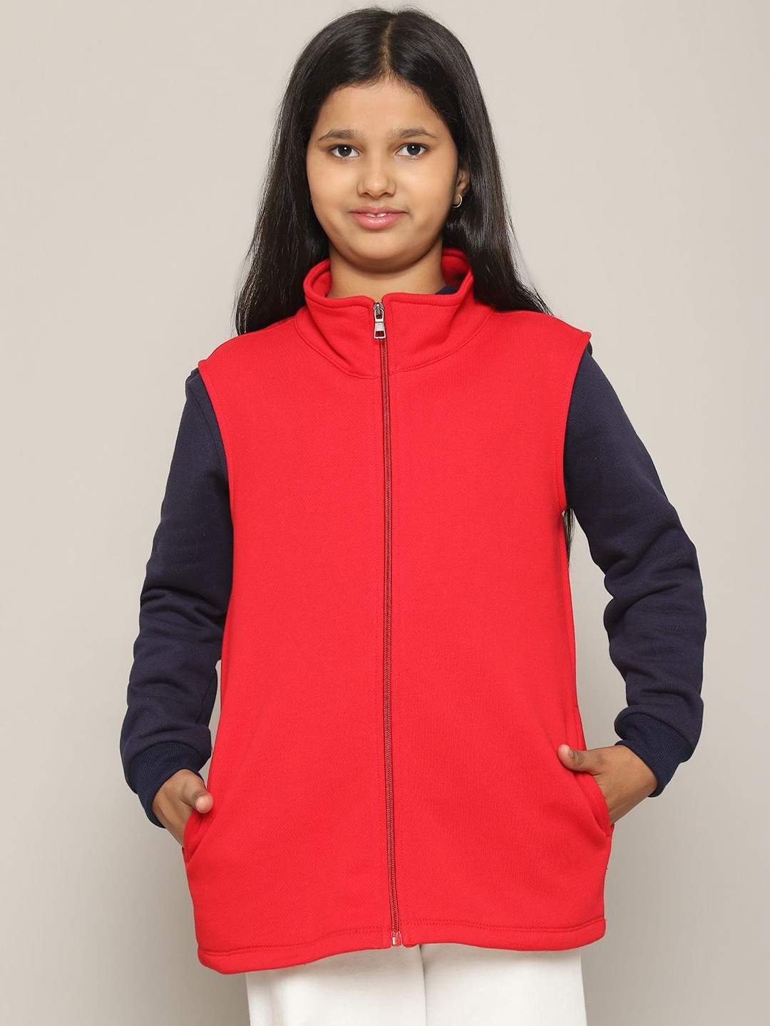 MOONAAH Girls Running Open Front Jacket