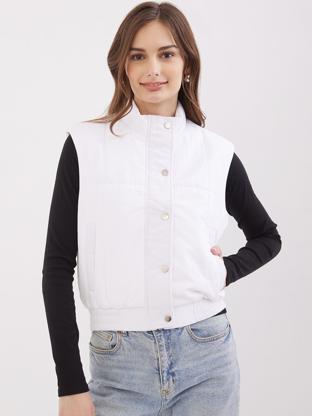 SPYKAR Women White Polyester Jackets