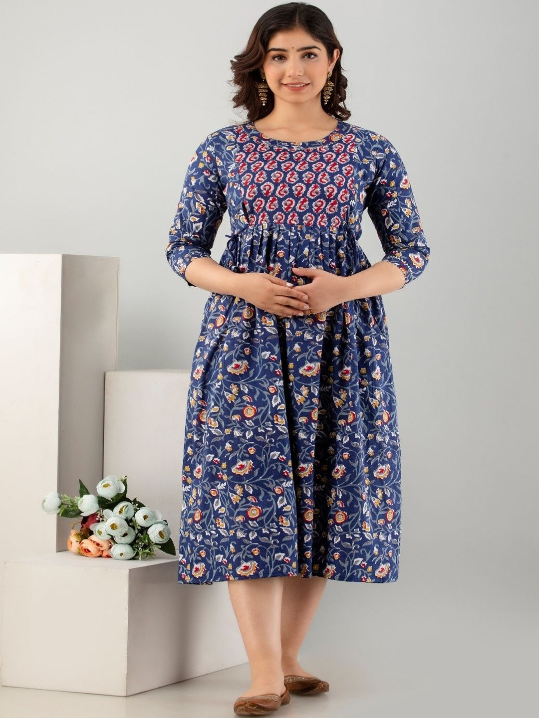 Style Heaven Pure Cotton Printed Feeding Kurti