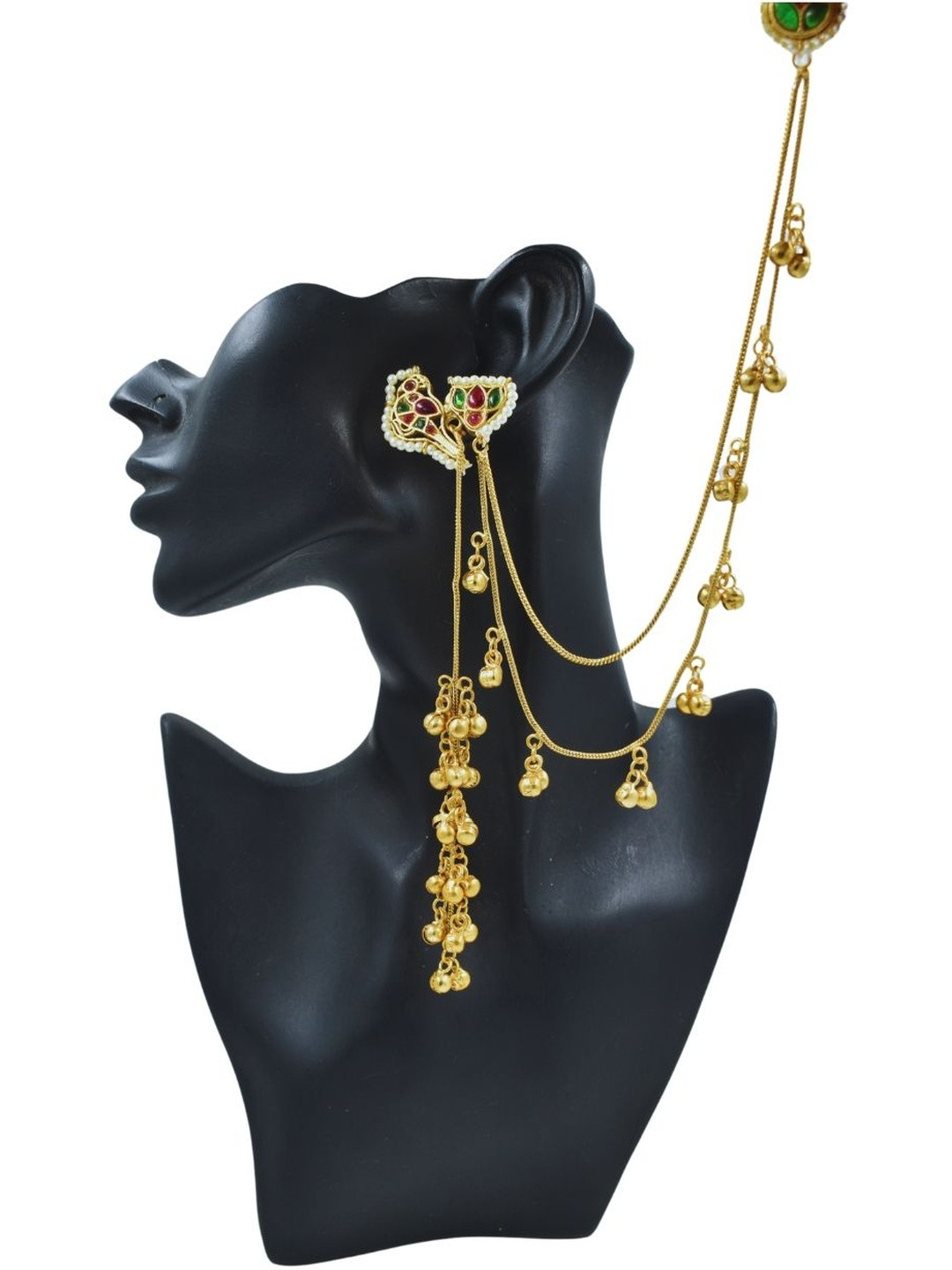 J & C Fashion Arena Women Gold-Plated Long Chain Earrings