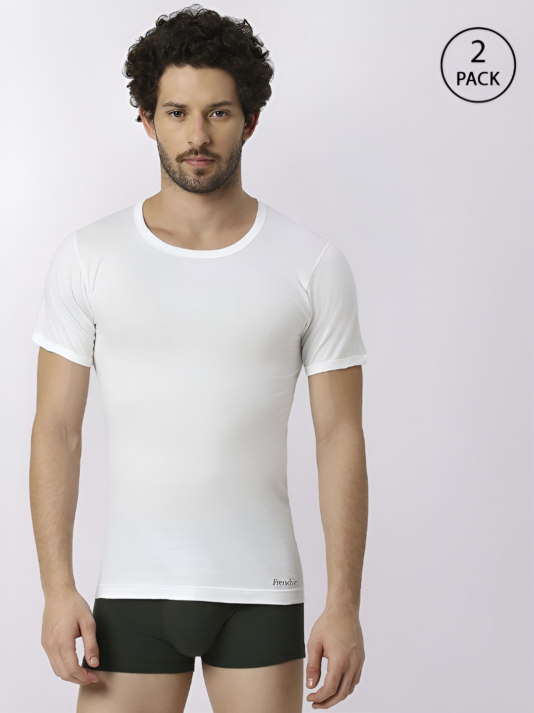 FRENCHIE Pacf Of 2 Cotton Undershirt Vests