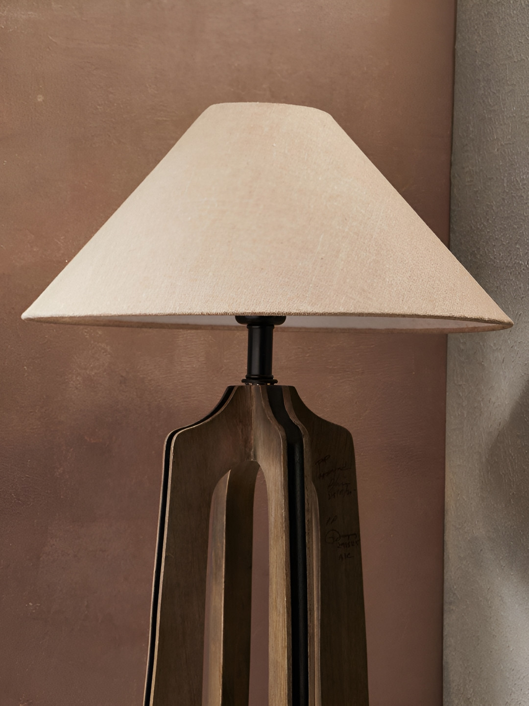 Fabindia Beige Cotton Frustum Shaped Table Lampshade