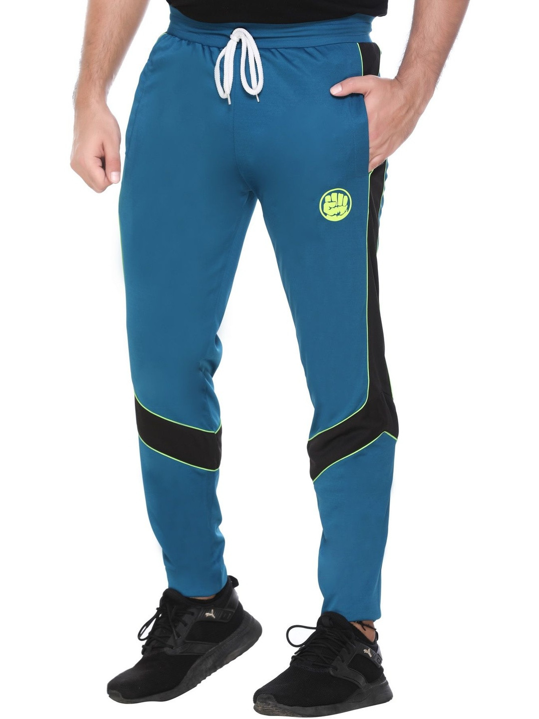 LEE BONEE Men Blue Polyester Training or Gym Track Pants