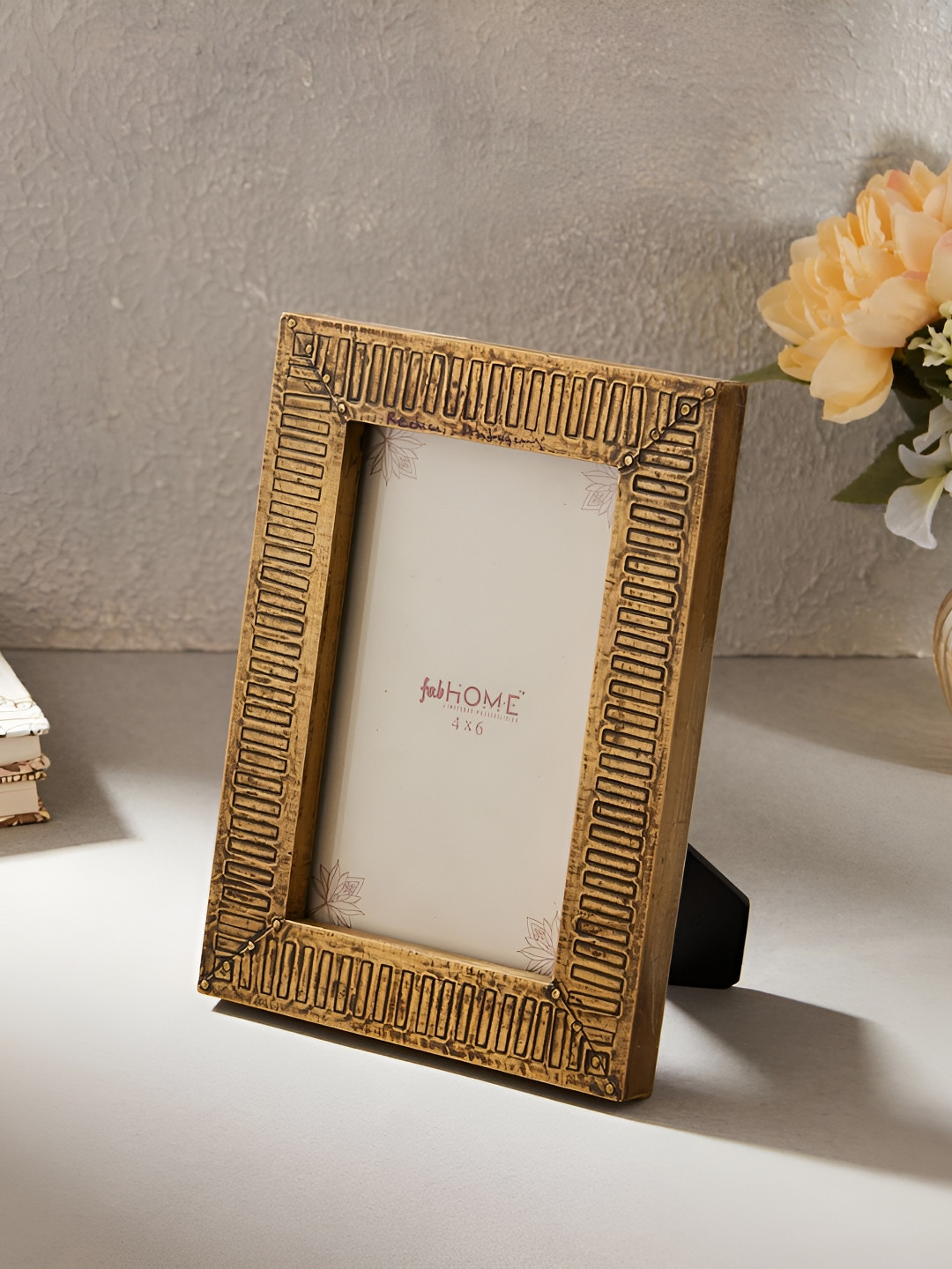 Fabindia Tejas Gold-Toned Metal Table Photo Frames