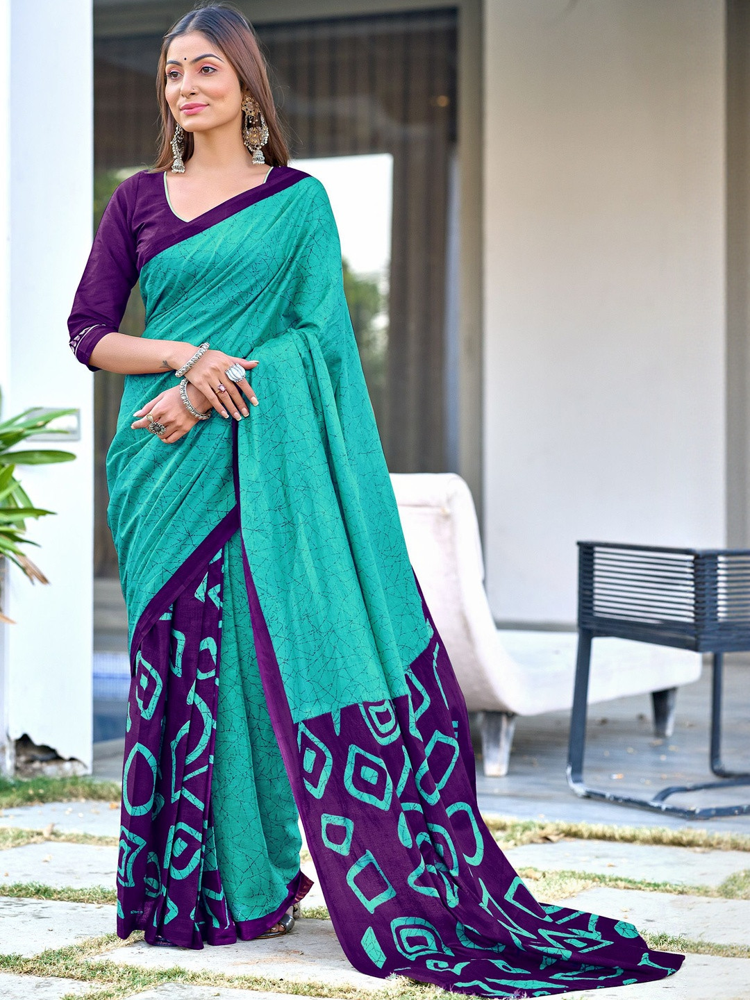Moda Rapido Pure Cotton Designer Print Saree