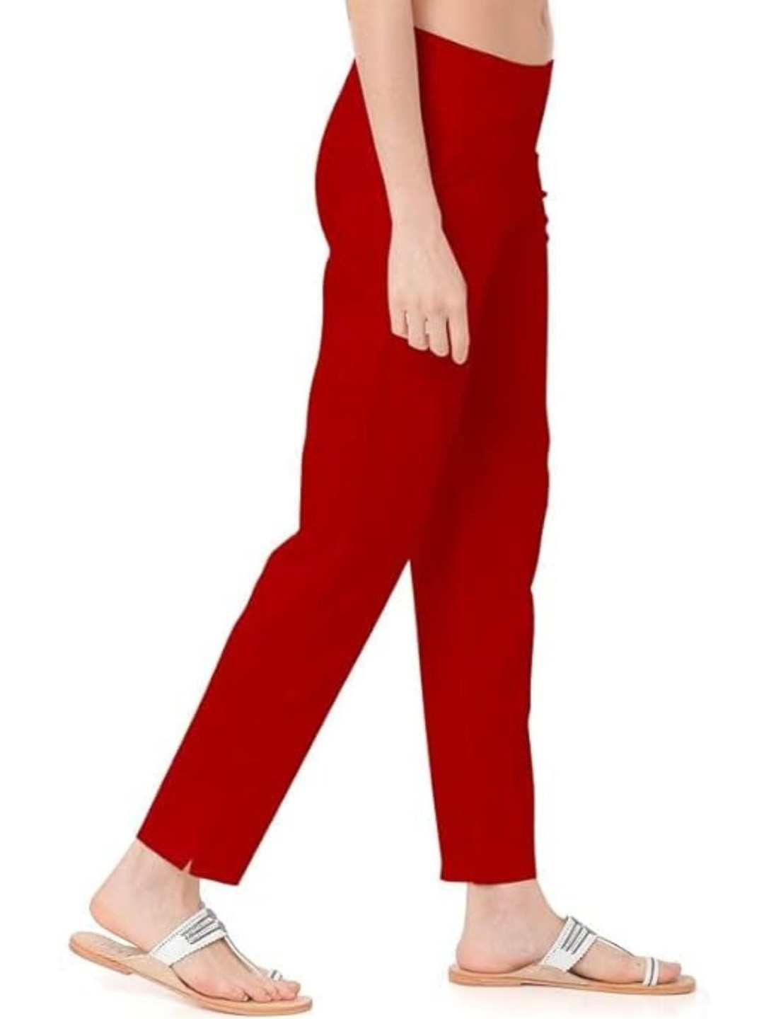 Cdeck Women Red Cotton Outdoor Track Pants
