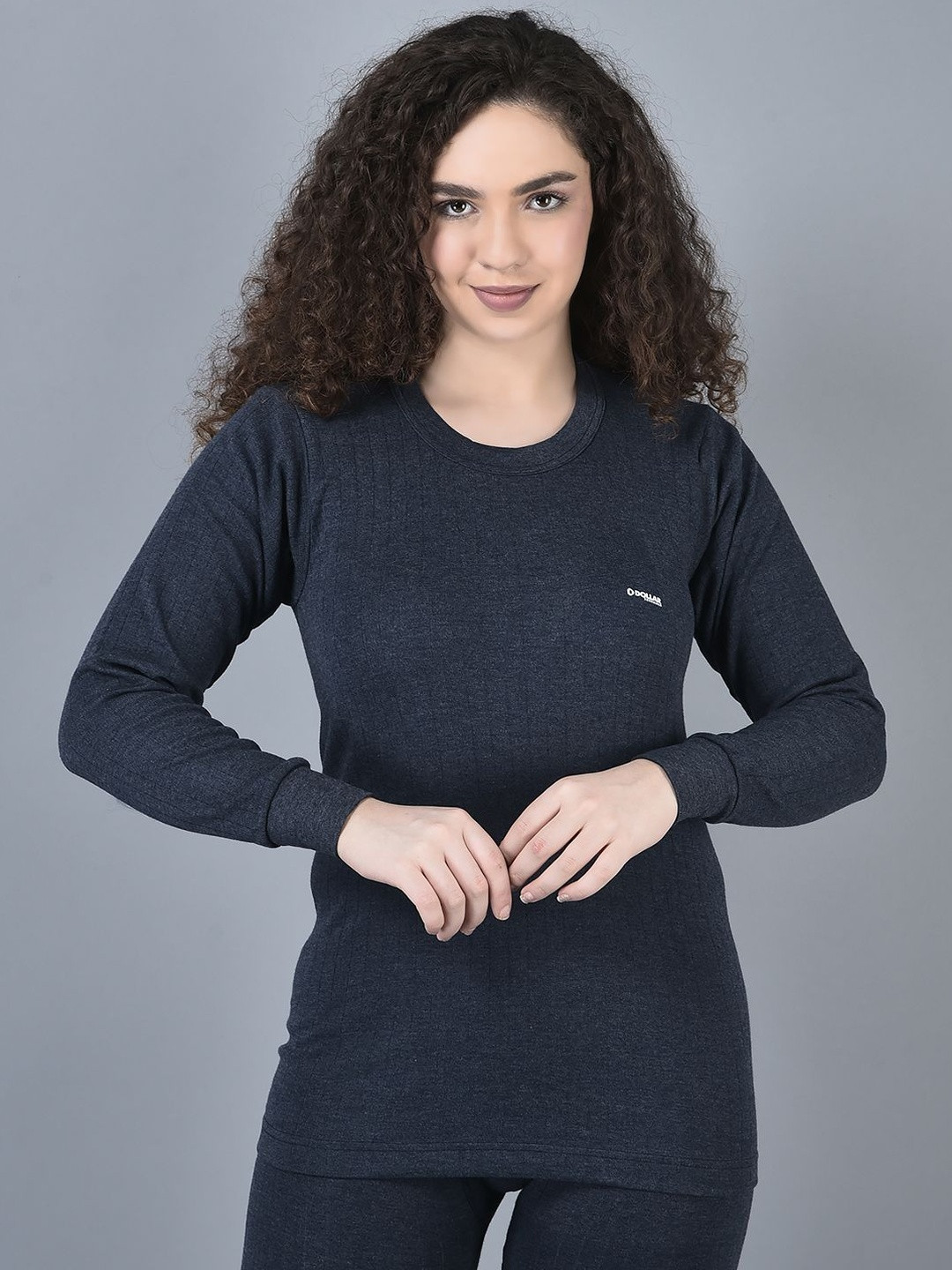 Dollar Women Black Winter care Cotton Long Sleeves Round Neck RN Vest Thermal Tops