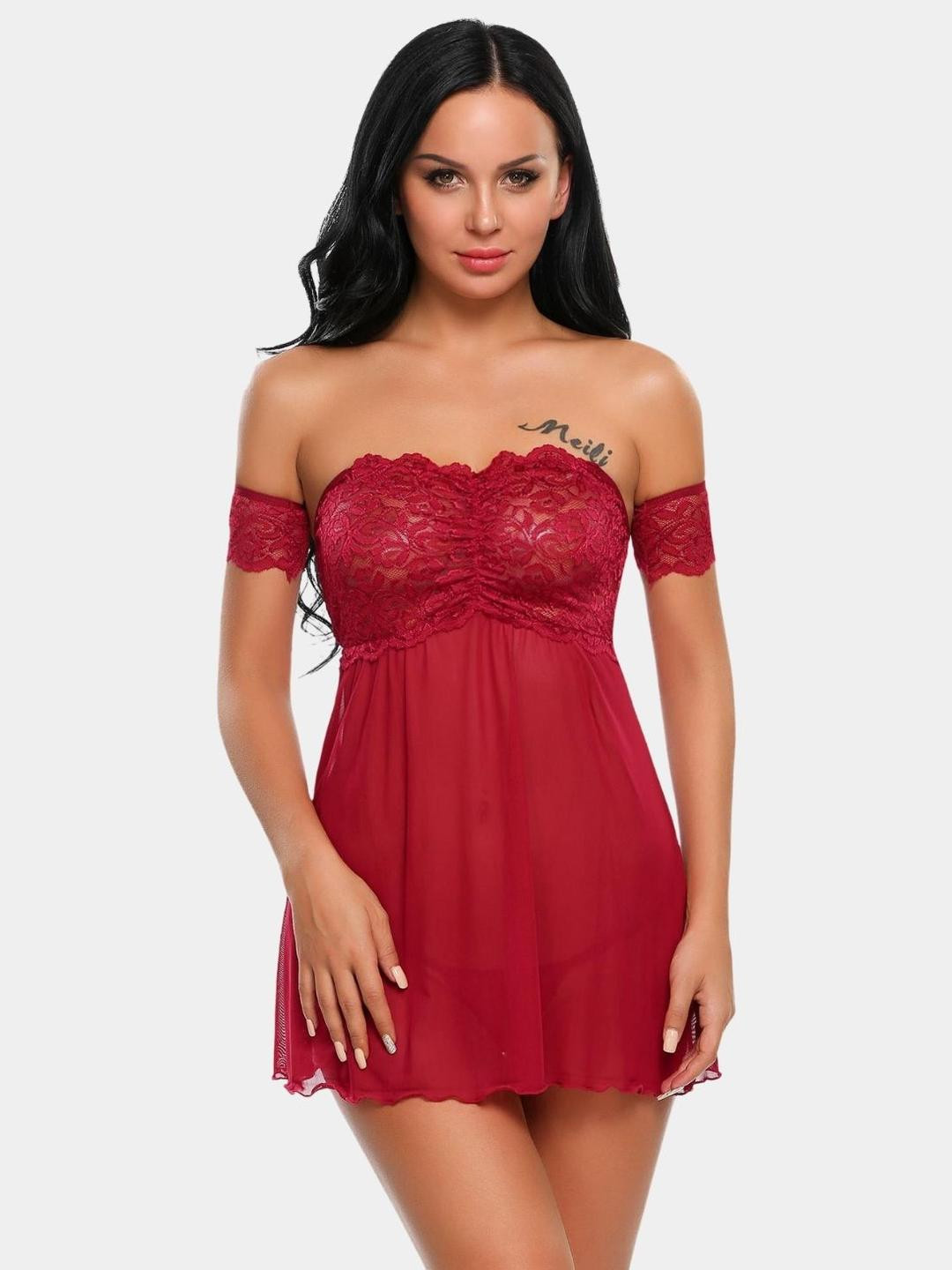 Ribald The Neech Net Strapless Baby Doll