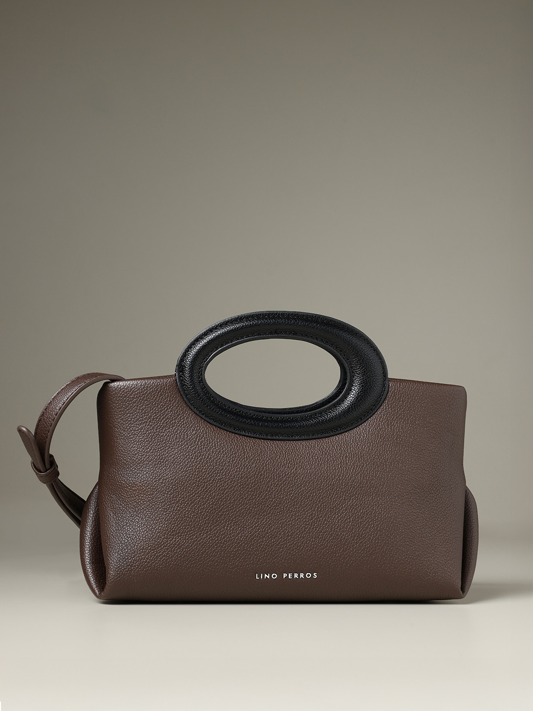 Lino Perros Solid Synthetic Leather Swagger Sling Bag