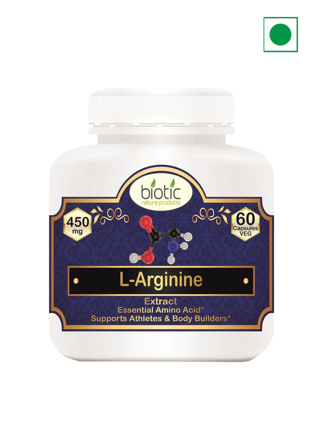 Biotic L-Arginine 450 mg Capsules - 60 Capsules