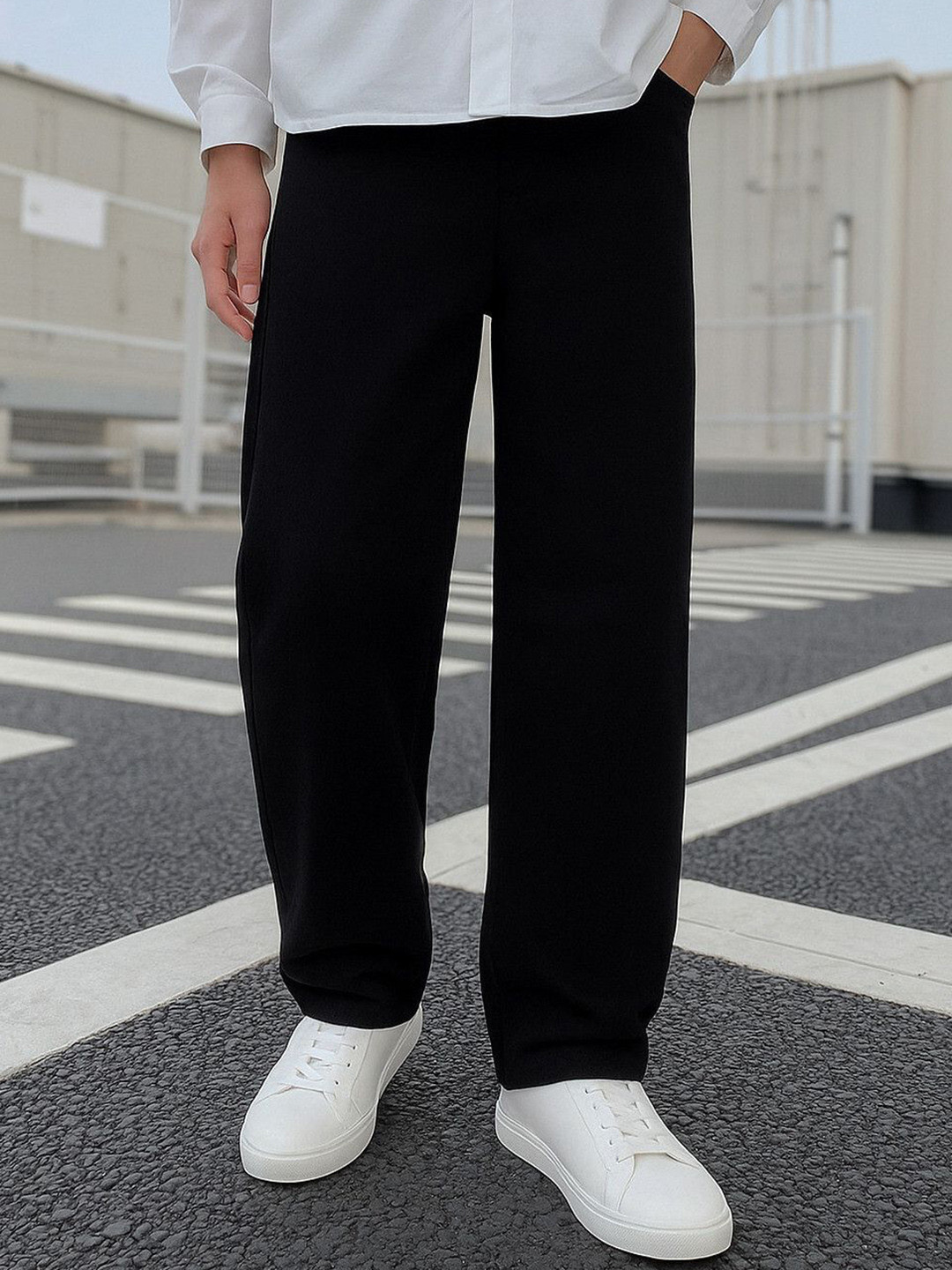 Moda Rapido Men Classic Wide Leg Mid-Rise Jeans