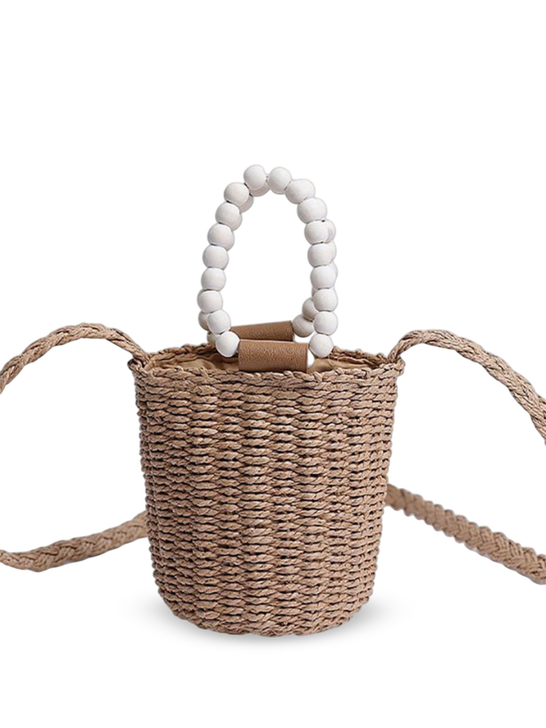 CORSICA Textured Jute Bucket Handheld Bag