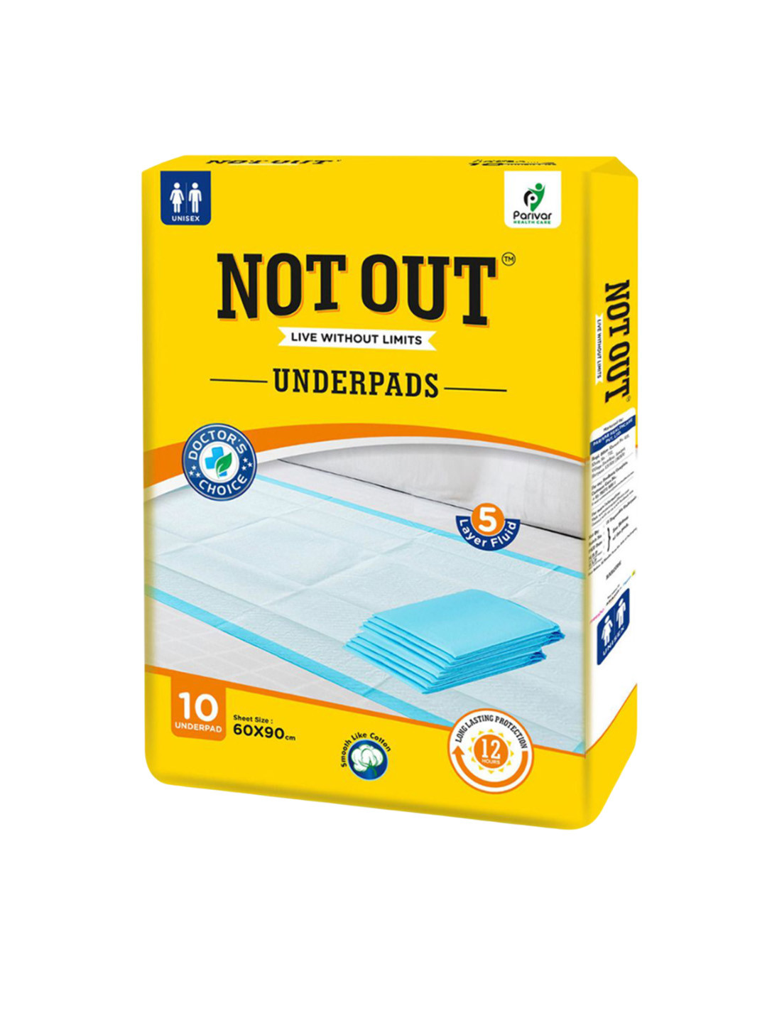 Not Out Long Lasting Adult Underpad - 10 Pieces