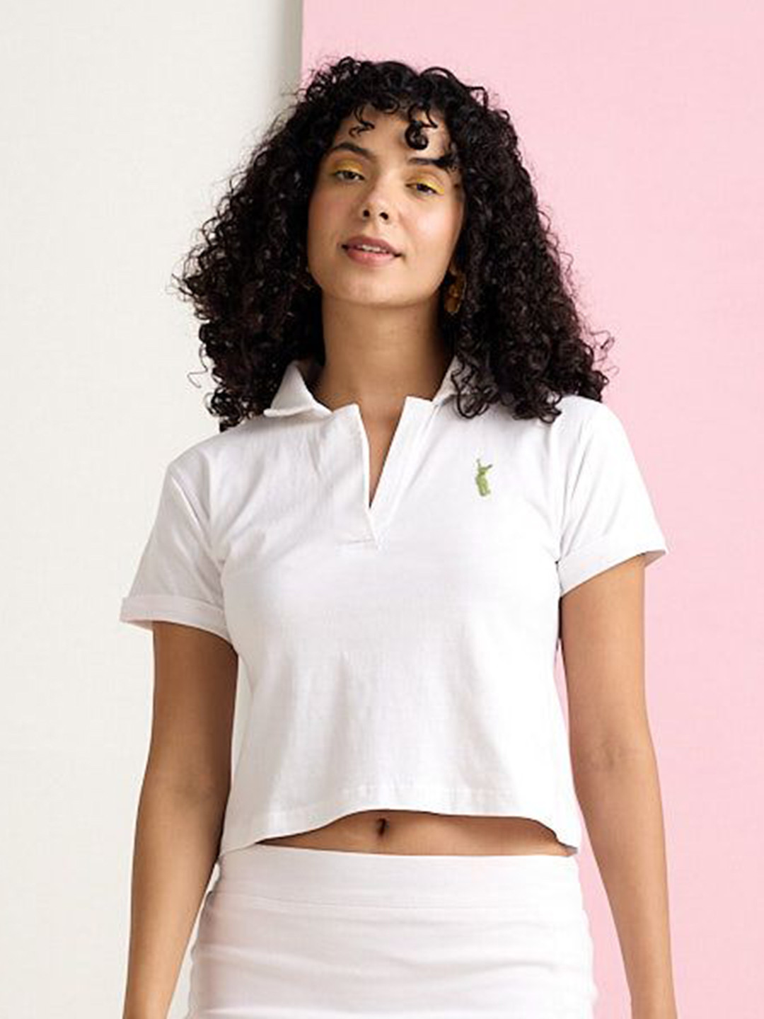 AVOCADO Polo Collar Short Sleeves Cotton T-shirt
