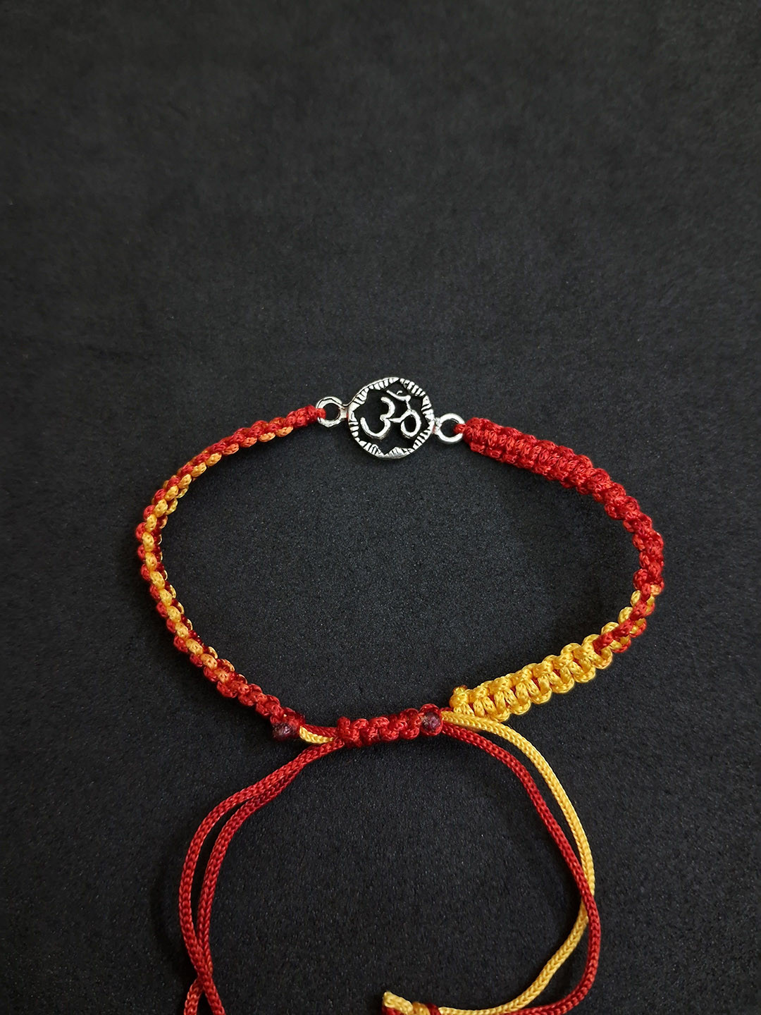 SHILLYN Silver SwarnBhavya Om Thread Rakhi