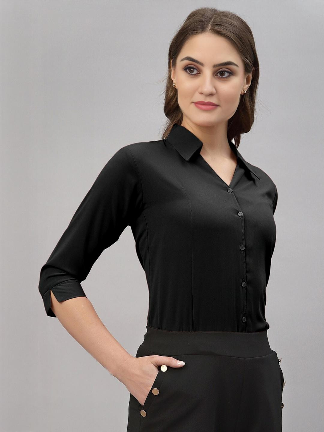 Diktmark Women Black Formal Shirt
