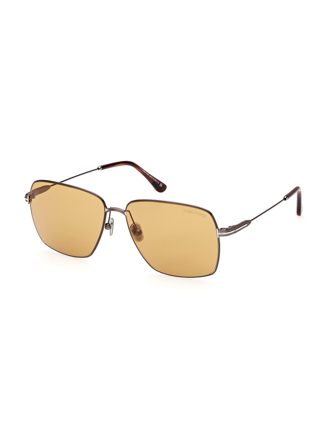 Tom Ford Unisex Brown Lens & Silver-Toned Square Sunglasses FT0994 58 08E-Brown