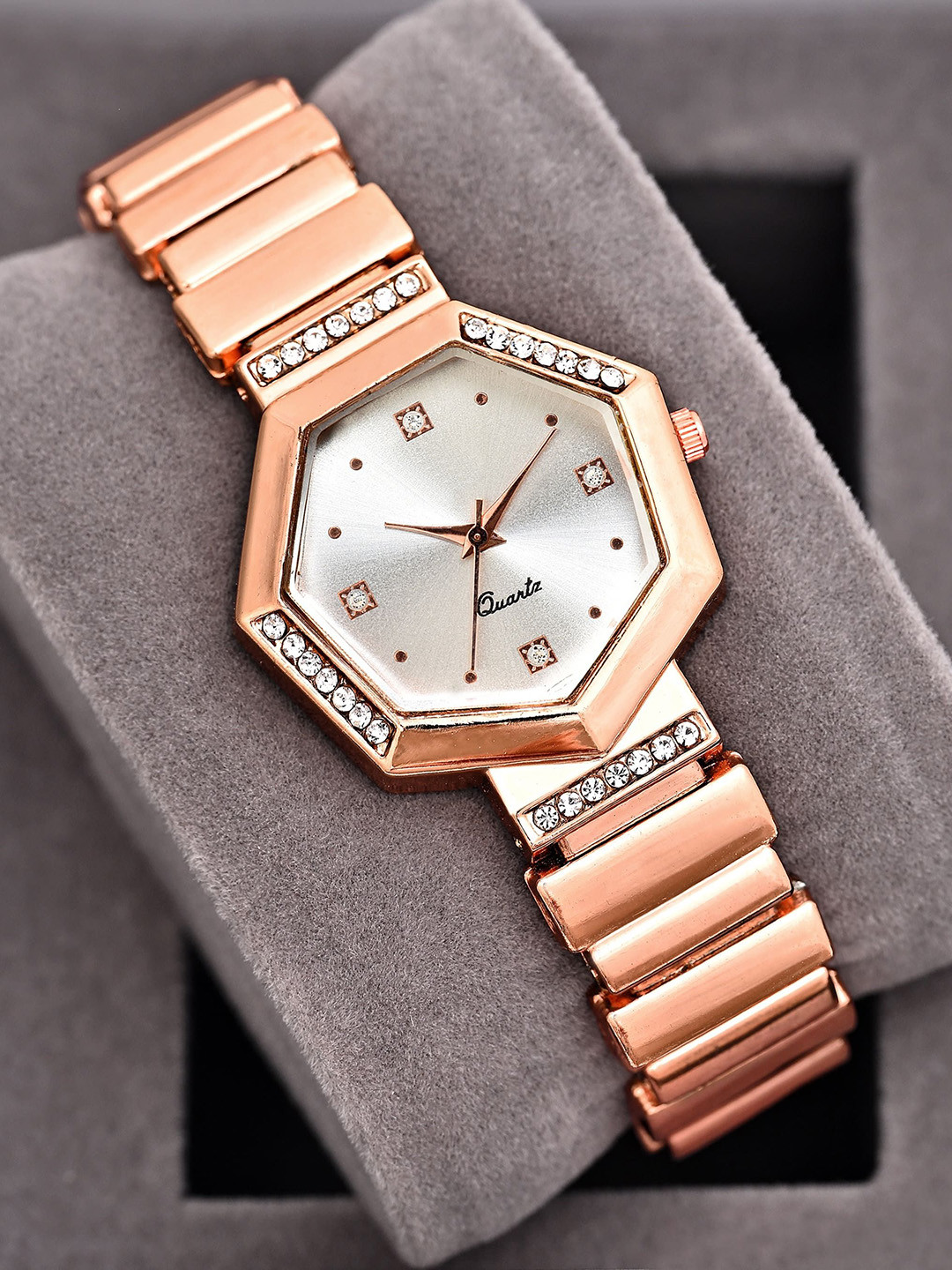 SWADESI STUFF Women Metal Straps Analogue Watch W402 ROSEGOLD 9