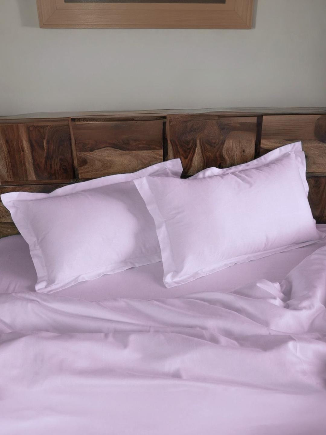 Home Prides  Pack Of 2  Pink Pure Cotton Rectangle Pillow Covers