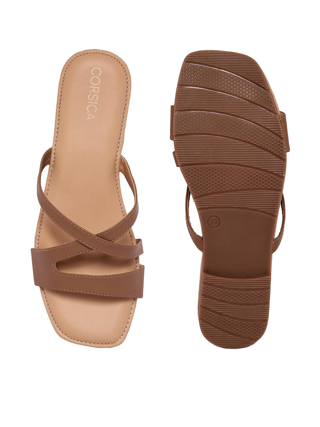 CORSICA Women Taupe Casual Slip-On Flats