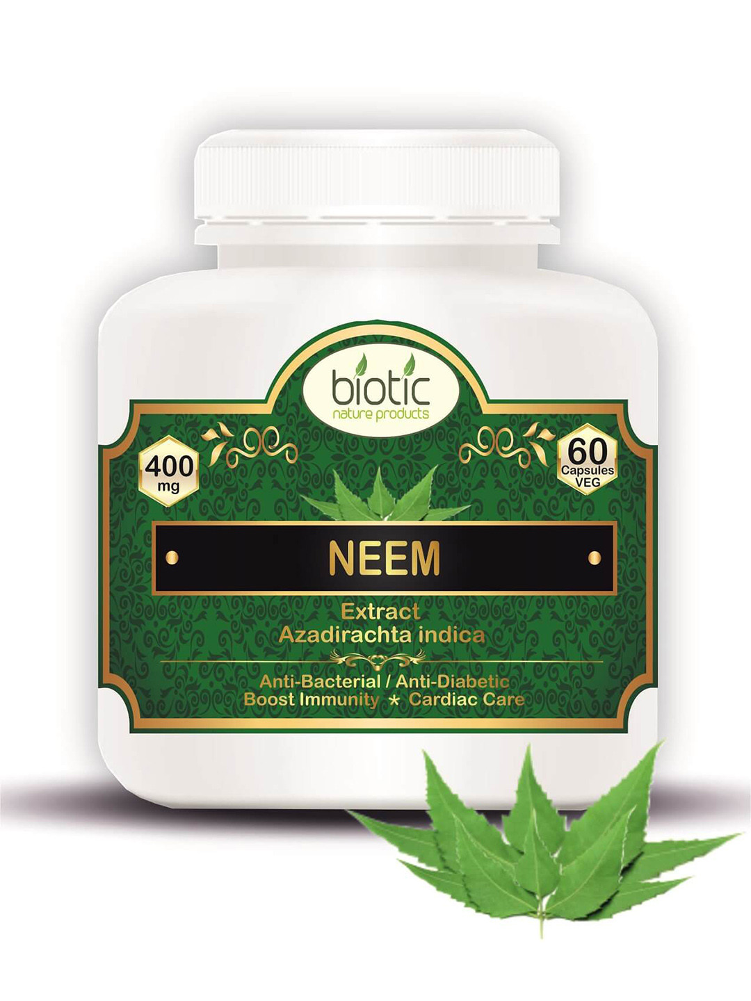 Biotic Neem Extract Capsules 400mg 60Nos