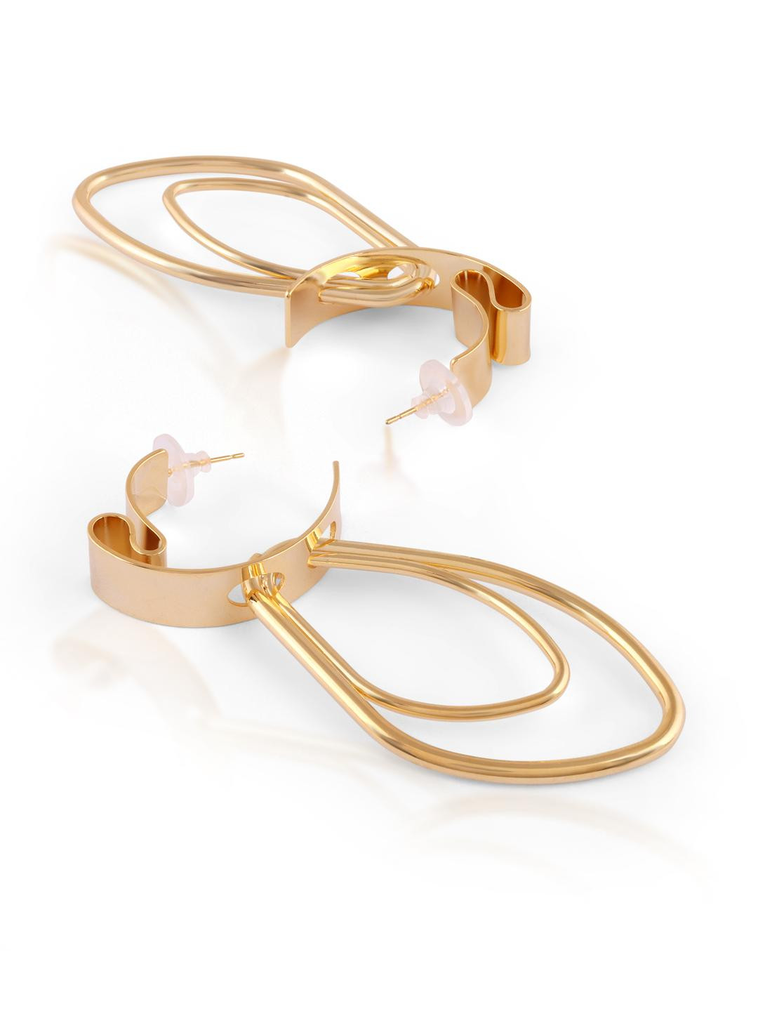 CROWN NINE Gold-Plated Copper NA Drop Earrings