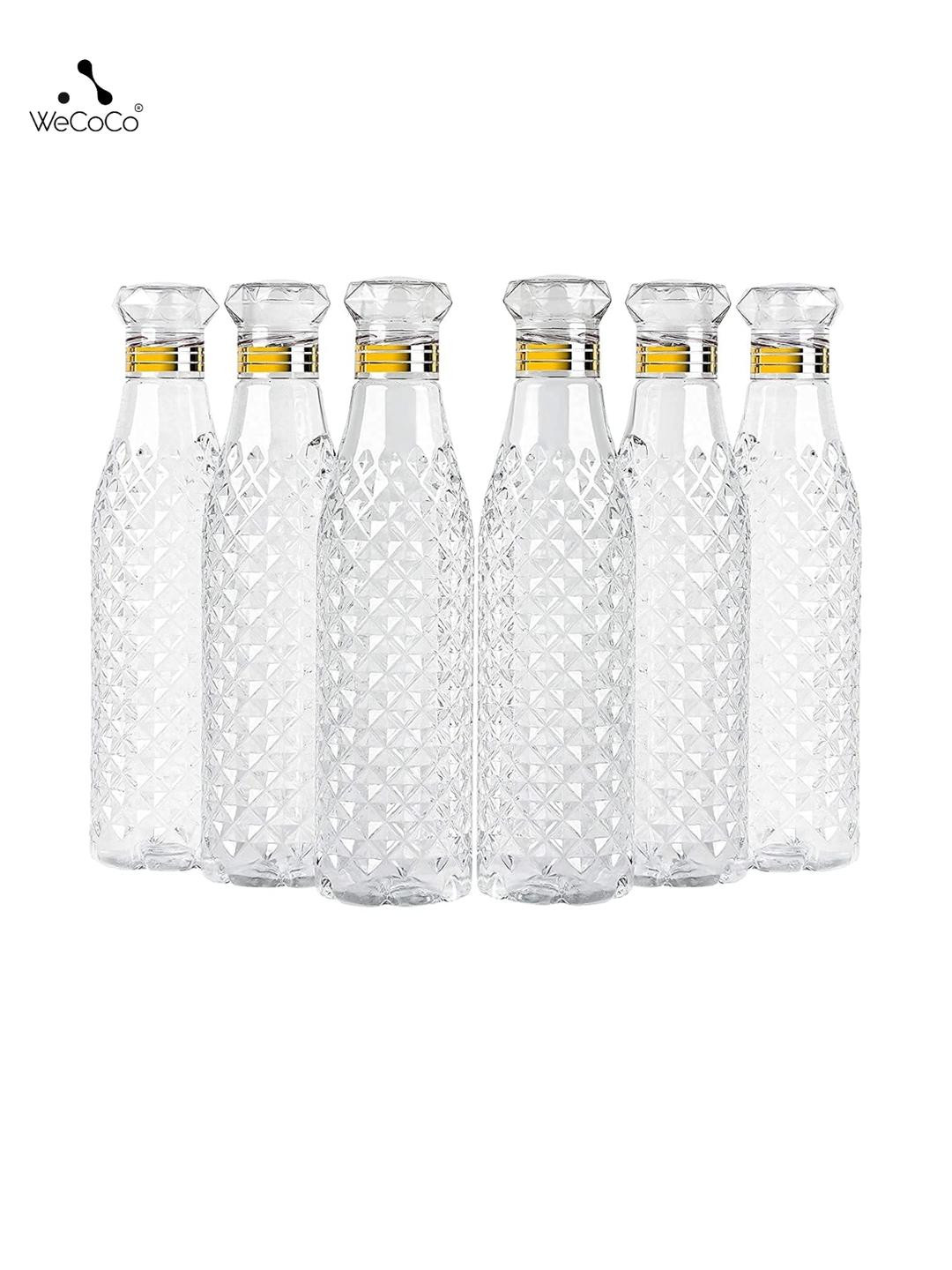 WeCoCo Transparent Pack Of 6 Water Bottle