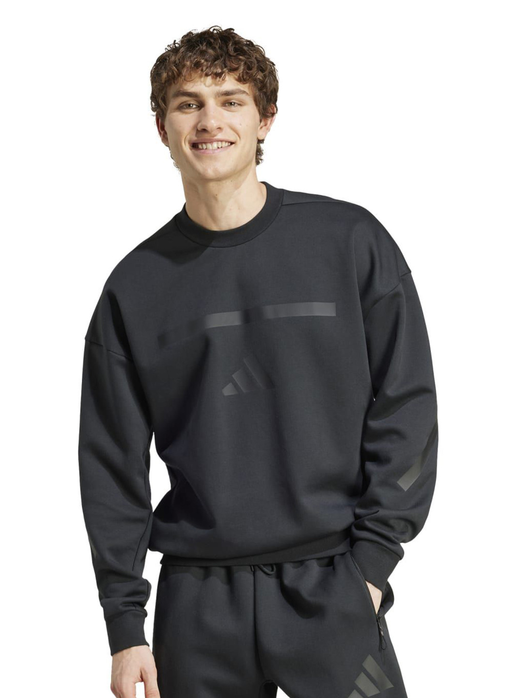 ADIDAS New Adidas Z.N.E. Men Brand Logo Printed Pullover Sweatshirt