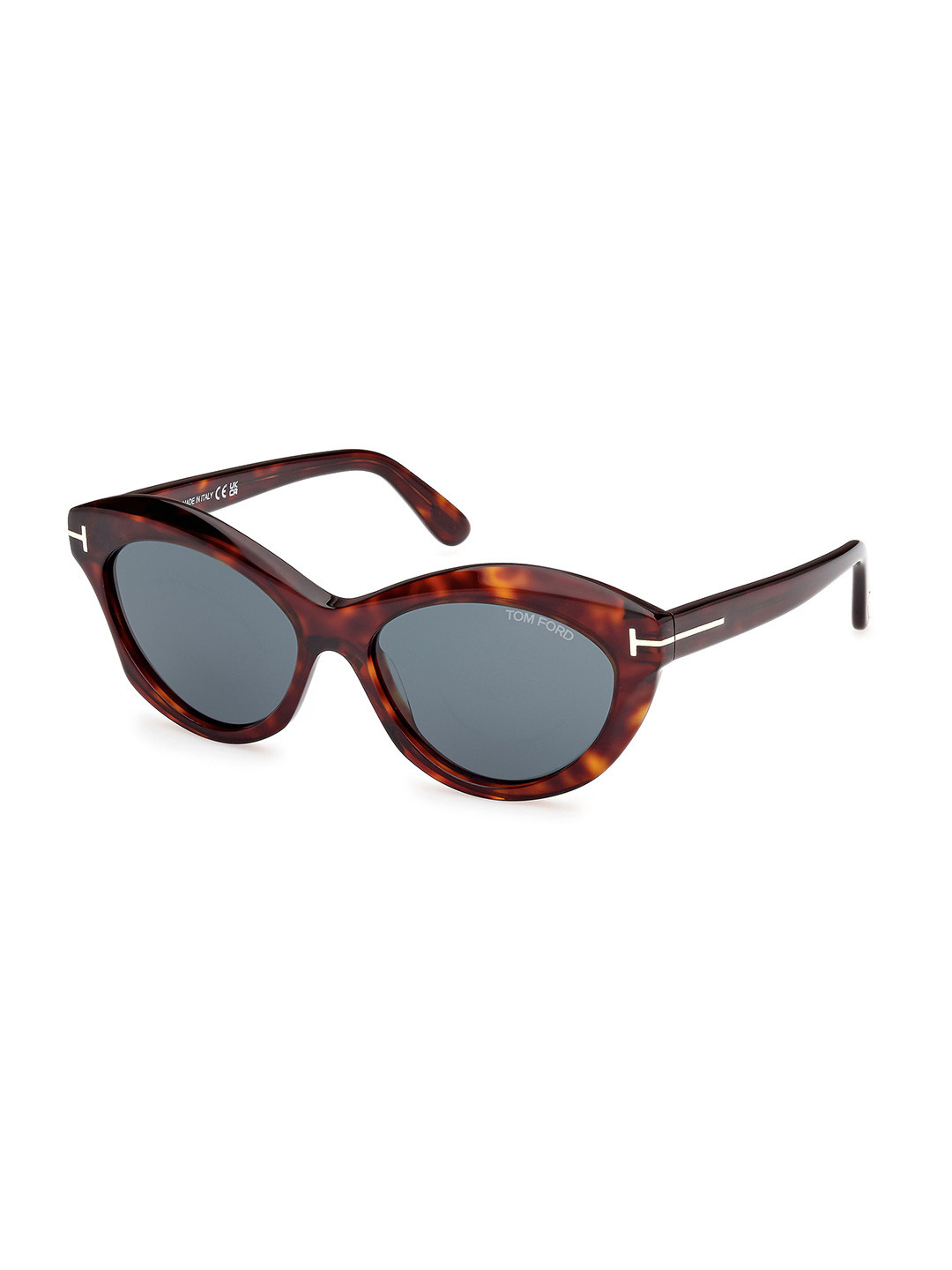 Tom Ford Women Blue Lens & Red Cateye Sunglasses With UV Protected Lens