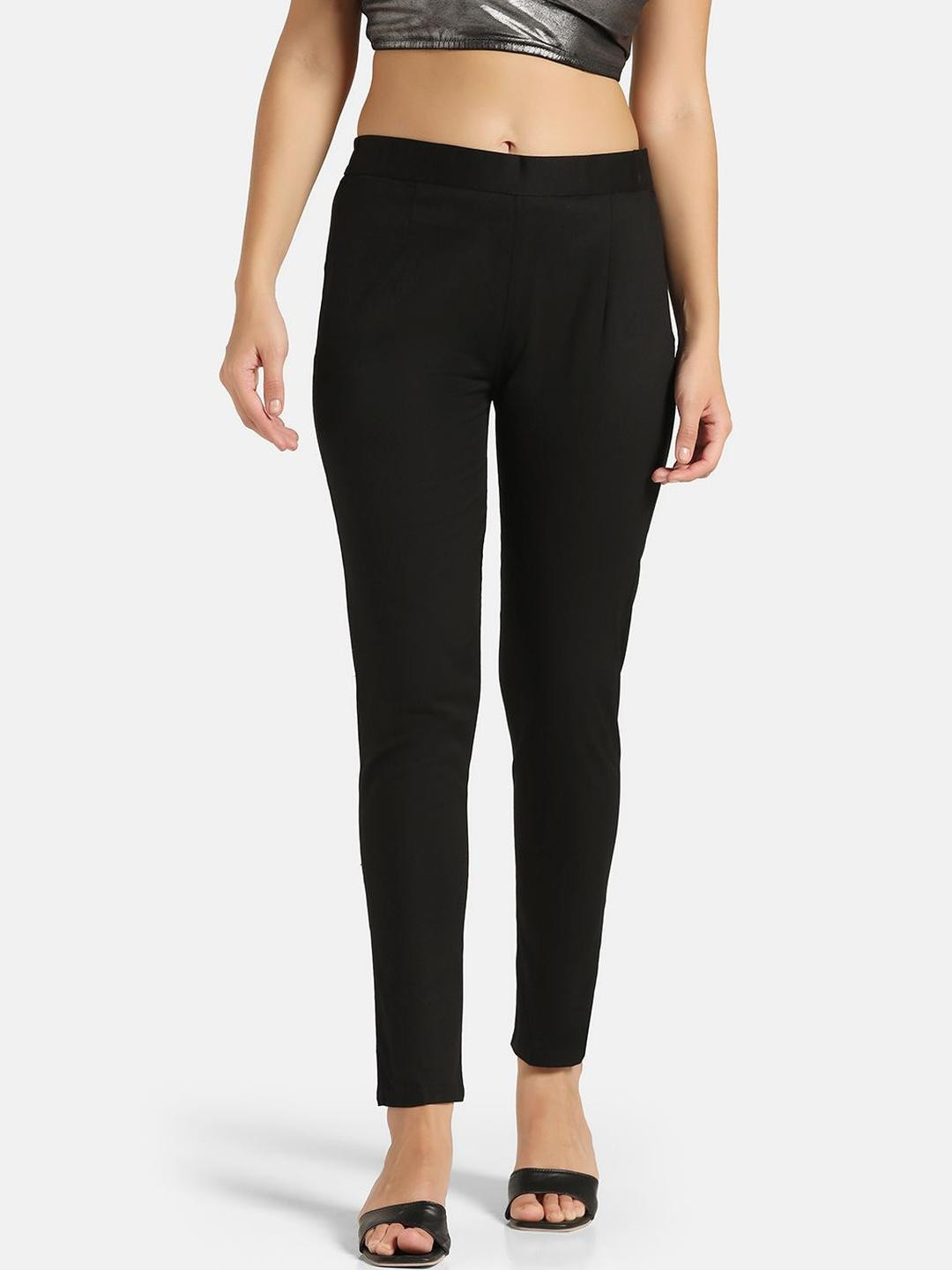 WOOSTRO Women Mid Rise Slim Fit Easy Wash Chambray Chinos