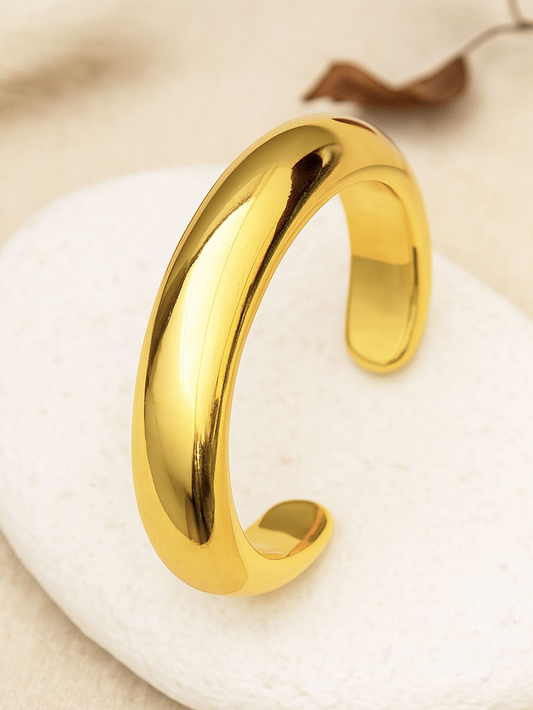 Bohey by KARATCART Gold-Plated Elegant Cuff Bracelet
