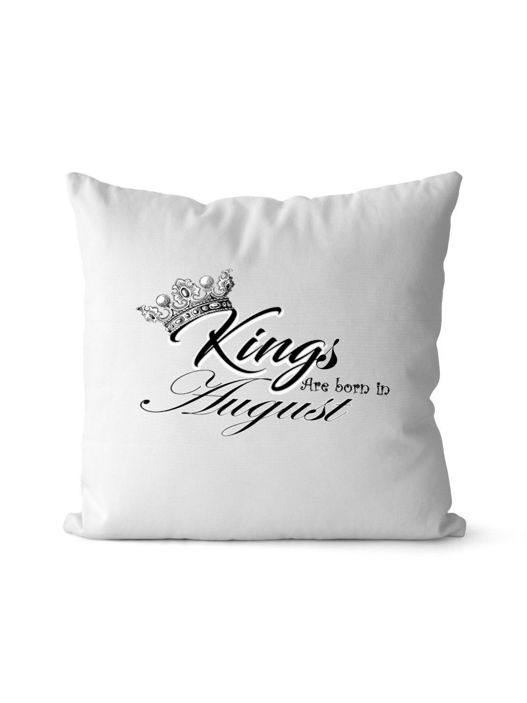 Loops n knots White & Black Printed Square Shaped Cushion With Filler