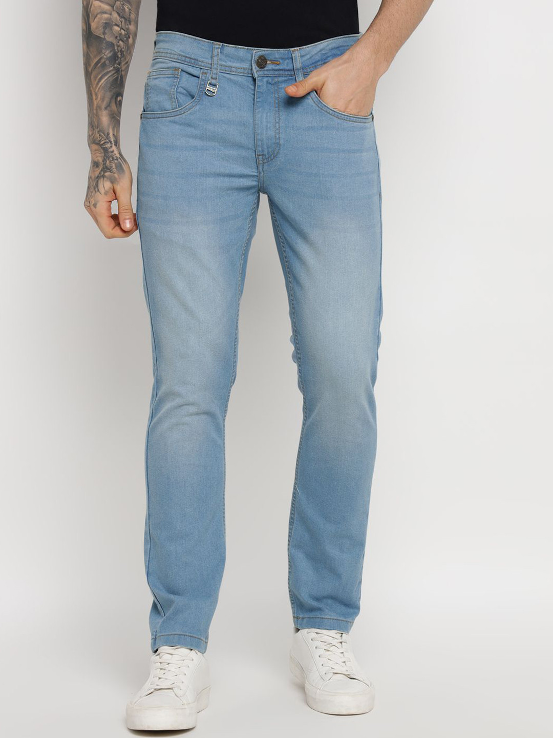 Red Chief Men Jean Mid-Rise Heavy Fade Stretchable Jeans