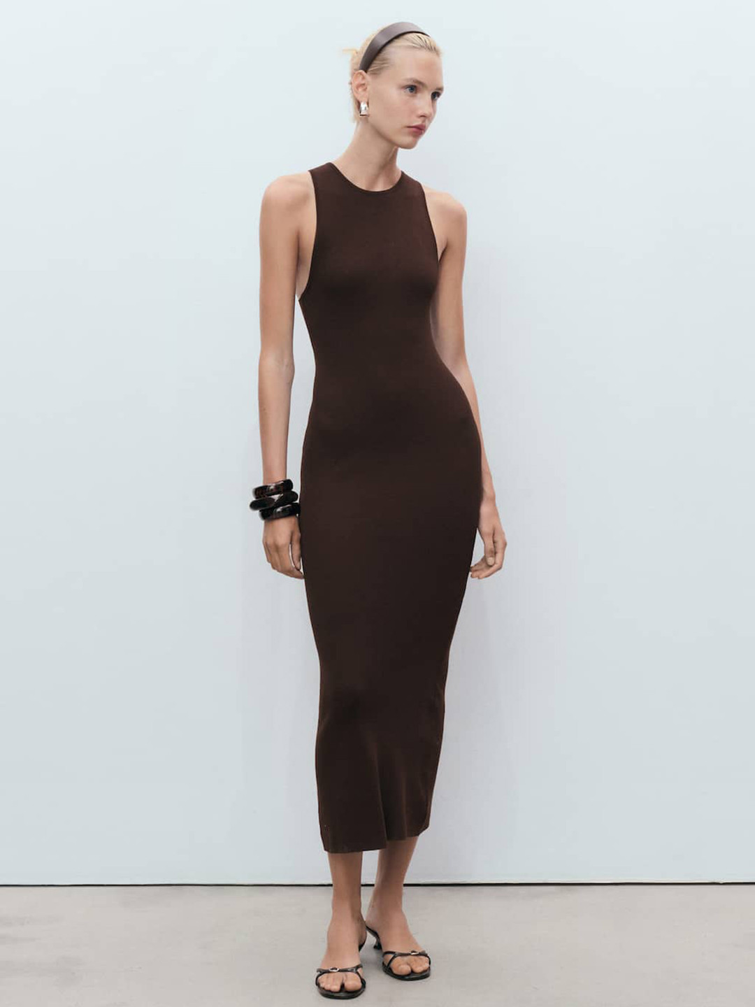 MANGO Bodycon Knitted Maxi Dress