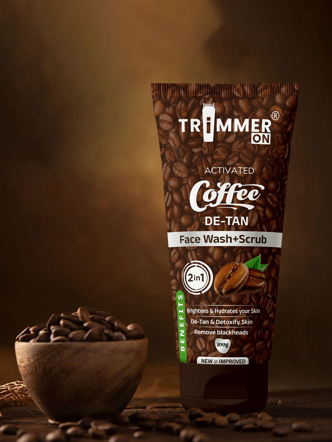 Trimmer on Set Of 2 Activated Coffee DeTan + Scrub & Face Wash - 100 g Each
