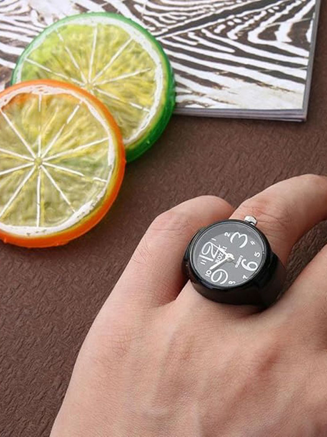 DIVASTRI Women Sliver Plated Finger  Watch FF-FW-9150-NIGHT-Cpy1