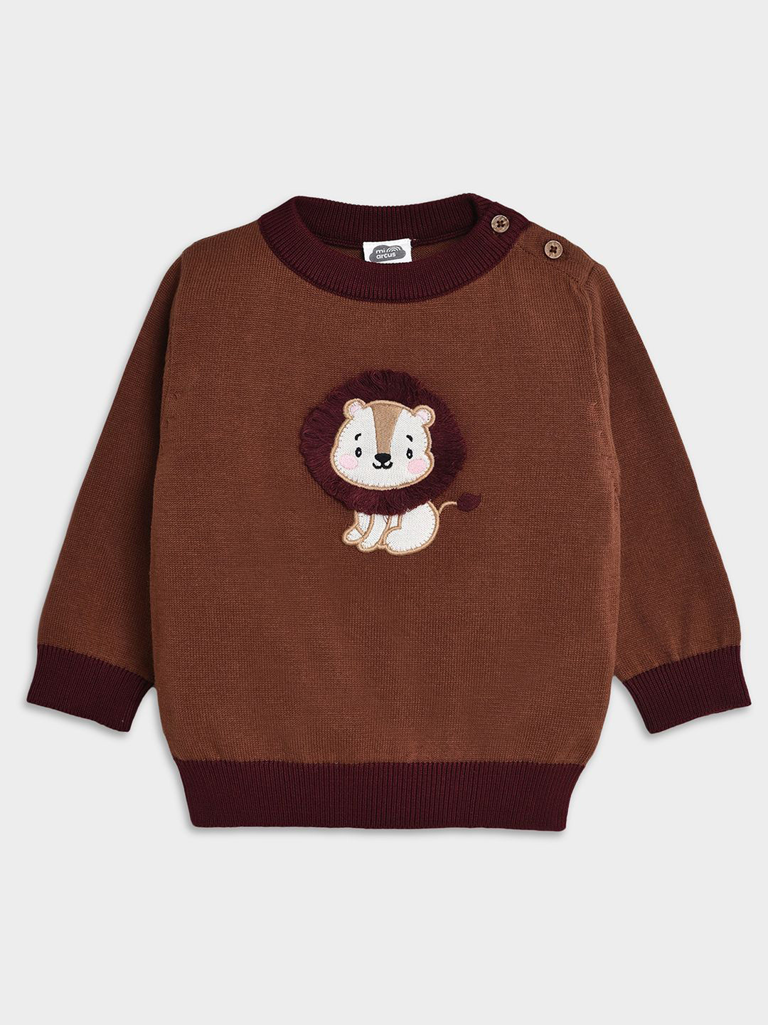 MiArcus Kids Full Sleeves Patch Work Sweater