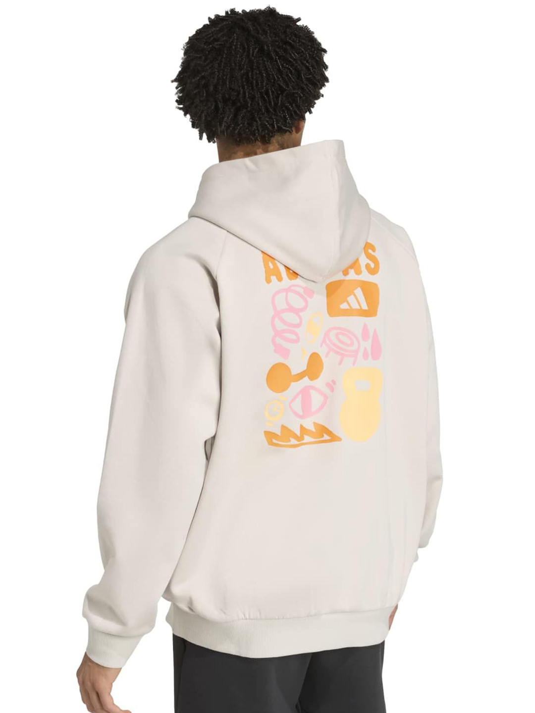 ADIDAS Power Men Graphic Printed Cotton Hooded Pullover