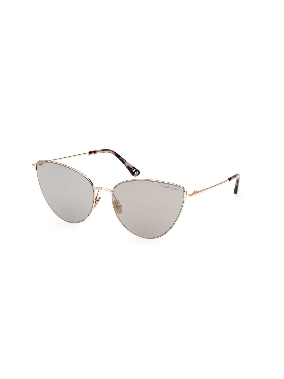 Tom Ford Women Grey Lens & Gold-Toned Cateye Sunglasses FT1005 62 32C