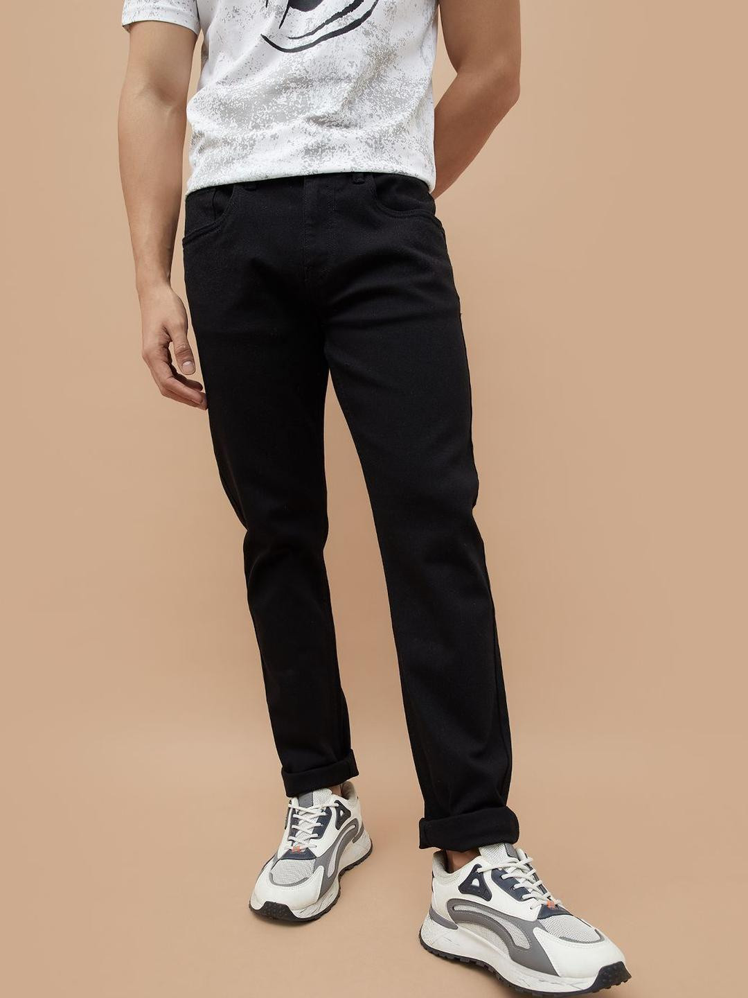 Fame Forever by Lifestyle Men Tapered Fit Mid-Rise Slash Knee Jeans