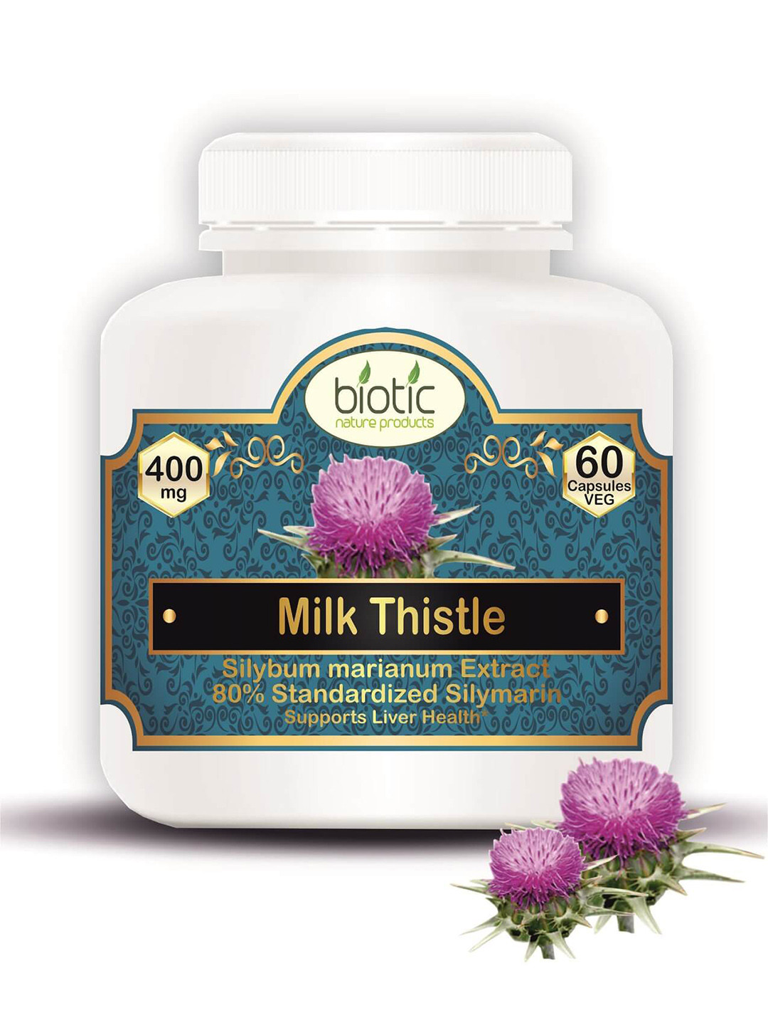 Biotic Milk Thistle Capsules For Liver 400mg 60 Nos