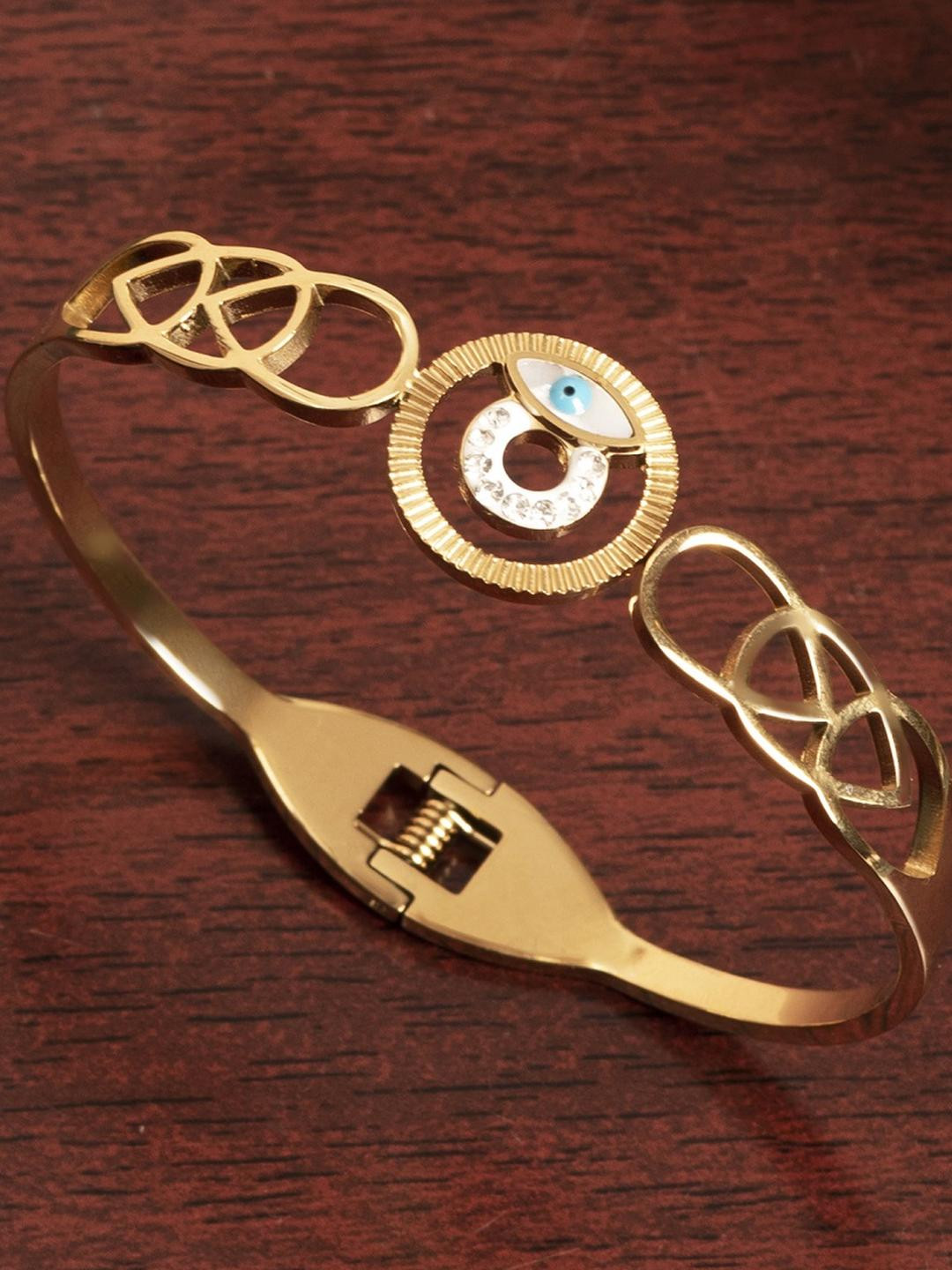 Ashnera Gold-Plated Stainless Steel Zircon Bracelet