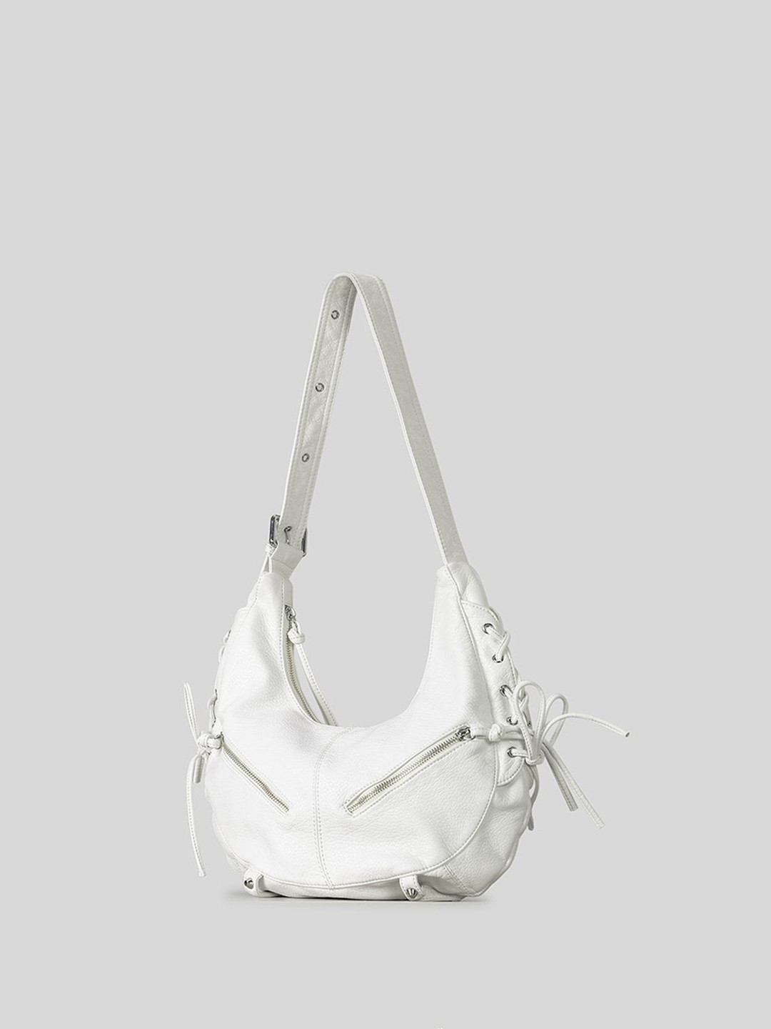 CORSICA Textured Zip Detail Large Structured Shoulder Bag